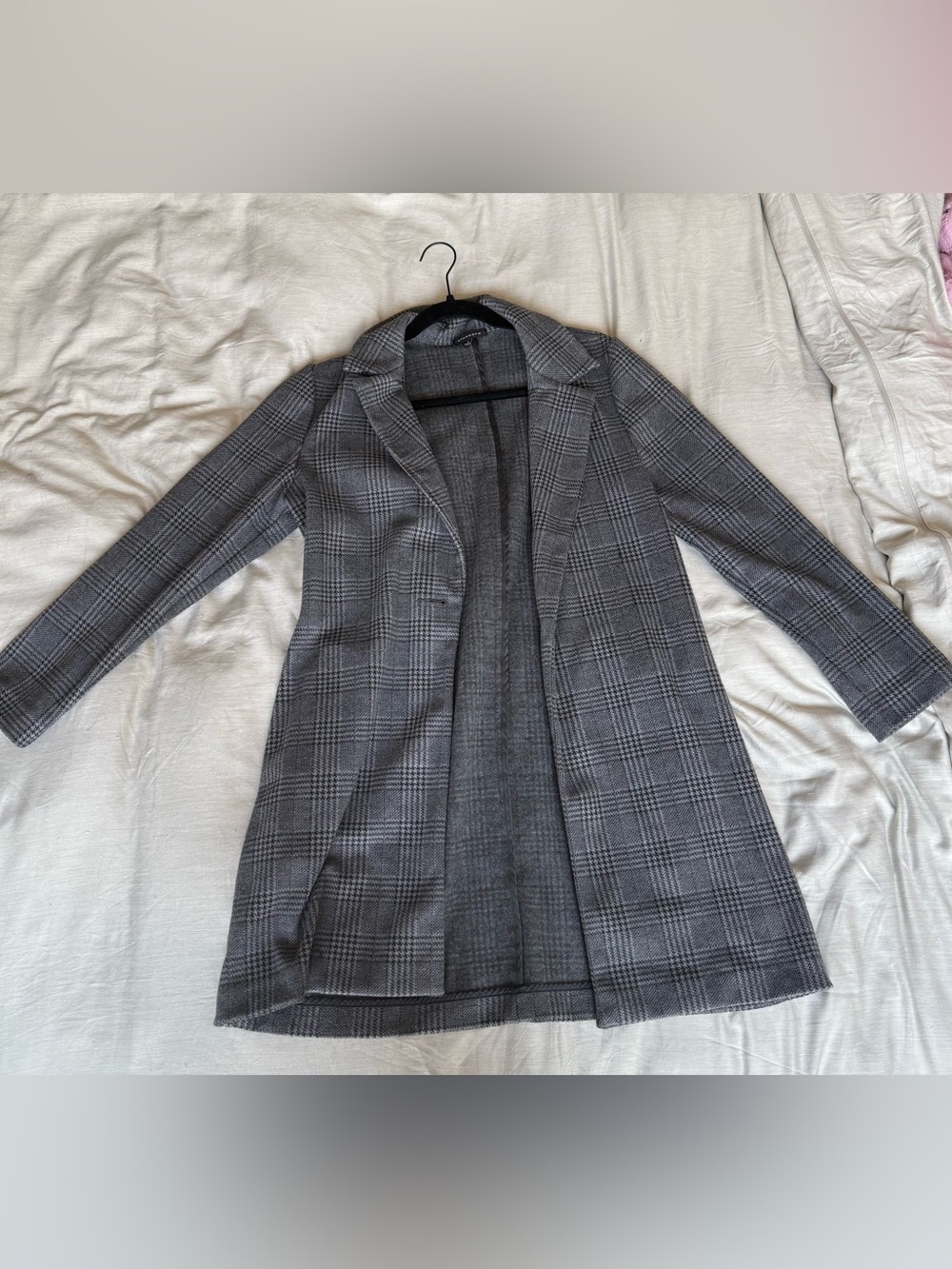 Staccato woman’s long plaid jacket - Medium